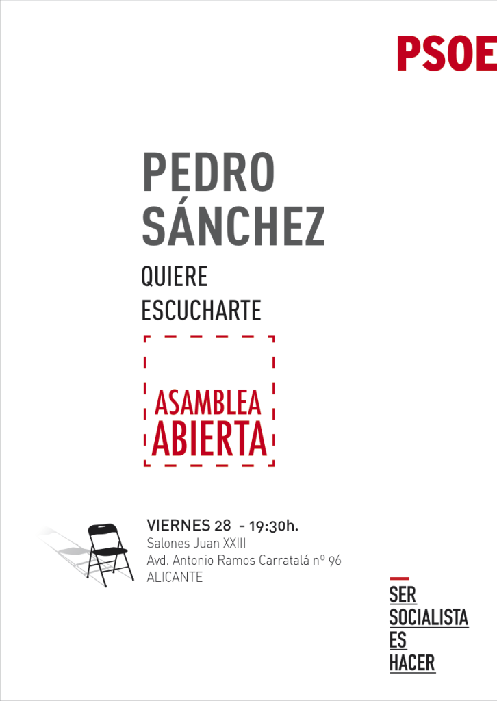 Pedro Sánchez asamblea abierta en Alicante