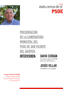 Presentación candidatura